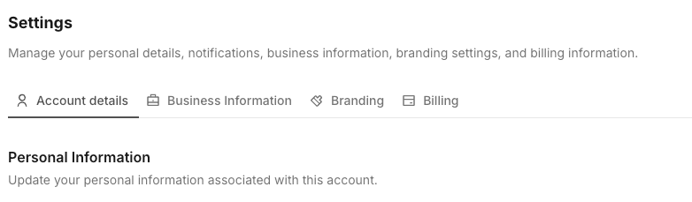 Account Settings