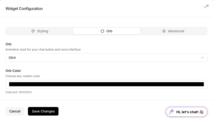 Widget Configuration